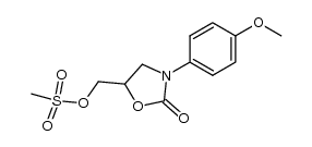 5-(methanesulfonyloxymethyl)-3-p-methoxyphenyl-2-oxazolidinone Structure