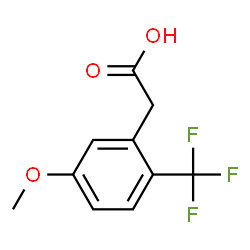 2-(5-Methoxy-2-(trifluoromethyl)phenyl)acetic acid Structure