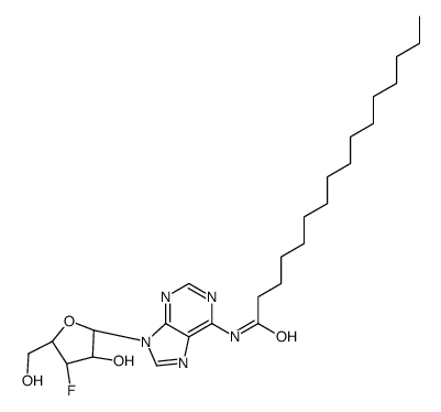 N-[9-[(2R,3S,4S,5R)-4-fluoro-3-hydroxy-5-(hydroxymethyl)oxolan-2-yl]purin-6-yl]hexadecanamide结构式