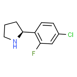 (2S)-2-(4-氯-2-氟苯基)吡咯烷结构式