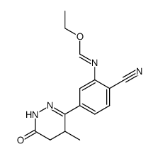 4,5-Dihydro-6-(4-cyano-3-(ethoxymethyleneamino)phenyl)-5-methyl-3(2H)-pyridazinone结构式
