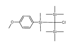 (chloro((4-methoxyphenyl)dimethylsilyl)methylene)bis(trimethylsilane) Structure