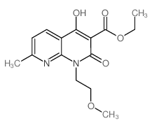 4-羟基-1-(2-甲氧基乙基)-7-甲基-2-氧代-1,2-二氢-1,8-萘啶-3-羧酸乙酯结构式