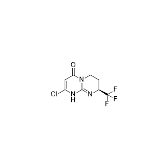 (8S)-2-Chloro-1,6,7,8-tetrahydro-8-(trifluoromethyl)-4H-pyrimido[1,2-a]pyrimidin-4-one Structure