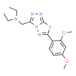 N-{[6-(2,4-dimethoxyphenyl)[1,2,4]triazolo[3,4-b][1,3,4]thiadiazol-3-yl]methyl}-N,N-diethylamine结构式