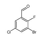 3-溴-5-氯-2-氟苯甲醛结构式