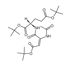 (E)-di-tert-butyl N-(N-acetyl-β-tert-butyldehydroaspartyl)-L-glutamate Structure