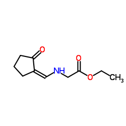 Ethyl N-[(Z)-(2-oxocyclopentylidene)methyl]glycinate Structure