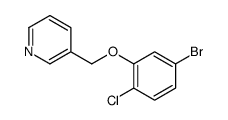 3-((5-Bromo-2-chlorophenoxy)methyl)pyridine structure