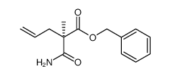 R-(-)-benzyl 2-carbamyl-2-methylpent-4-enoate结构式