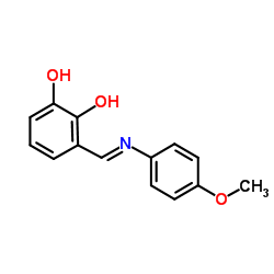 3-[(4-Methoxy-phenylimino)-methyl]-benzene-1,2-diol Structure