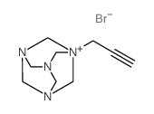 3,5, 7-Triaza-1-azoniatricyclo[3.3.1.1(3,7)]decane, 1-(2-propynyl)-, bromide结构式