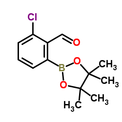 3-Chloro-2-formylphenylboronic acid pinacol ester结构式