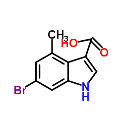 6-Bromo-4-methyl-1H-indole-3-carboxylic acid structure