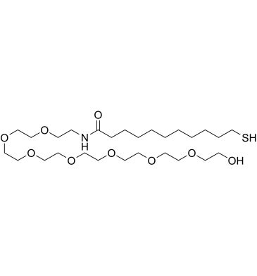 Thiol-C10-amide-PEG8 Structure