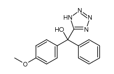 (+/-)-(4-methoxy-phenyl)(phenyl)(1H-tetrazol-5-yl)methanol结构式