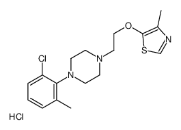 5-[2-[4-(2-chloro-6-methylphenyl)piperazin-1-yl]ethoxy]-4-methyl-1,3-thiazole,hydrochloride Structure