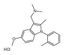 [5-methoxy-2-methyl-1-(2-methylphenyl)indol-3-yl]methyl-dimethylazanium,chloride Structure