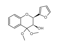 (2R,3R)-2-(furan-2-yl)-4,4-dimethoxychroman-3-ol Structure