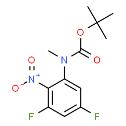 tert-butyl 3,5-difluoro-2-nitrophenyl(methyl)carbamate结构式