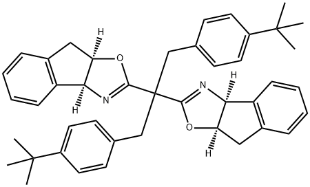 (3aS ,3a'S ,8aR ,8a'R )-2,2'-(1,3-bis(4-(tert -butyl)phenyl)propane-2,2-diyl)bis(3a,8a-dihydro-8H -indeno[1,2-d ]oxazole)dimethylethyl)phenyl]-1-[[4-(1,1-dimethylethyl)phenyl]methyl]ethylidene]bis[3a,8a-dihydro-8H-Indeno[1,2-d]oxazole structure