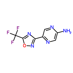 5-[5-(Trifluoromethyl)-1,2,4-oxadiazol-3-yl]-2-pyrazinamine结构式