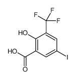 2-hydroxy-5-iodo-3-(trifluoromethyl)benzoic acid结构式