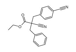 ethyl 2-benzyl-2-cyano-3-(4-cyanophenyl)propanoate Structure