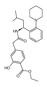 ethyl (S)-2-hydroxy-4-[N-(1-(2-piperidino-phenyl)-3-methyl-1-butyl)-aminocarbonylmethyl]-benzoate Structure