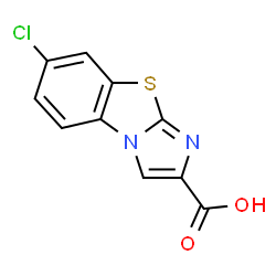 10-chloro-7-thia-2,5-diazatricyclo[6.4.0.0^{2,6}]dodeca-1(8),3,5,9,11-pentaene-4-carboxylic acid结构式