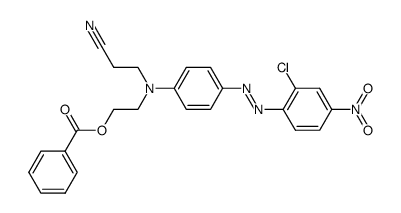 2-[4-[(2-chloro-4-nitrophenyl)azo]-N-(2-cyanoethyl)anilino]ethyl benzoate Structure