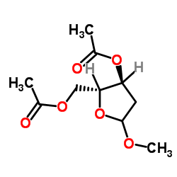 METHYL-2-DEOXY-D-RIBOFURANOSIDEDIACETATE Structure