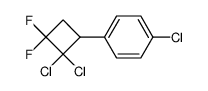 1-chloro-4-(2,2-dichloro-3,3-difluorocyclobutyl)benzene结构式
