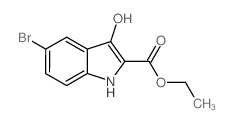 5-溴-3-羟基-1H-吲哚-2-羧酸乙酯结构式