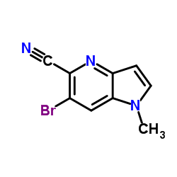 6-Bromo-1-methyl-1H-pyrrolo[3,2-b]pyridine-5-carbonitrile结构式