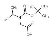 2-[(2-methylpropan-2-yl)oxycarbonyl-propan-2-ylamino]acetic acid Structure