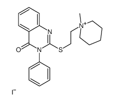 2-[2-(1-methylpiperidin-1-ium-1-yl)ethylsulfanyl]-3-phenylquinazolin-4-one,iodide结构式