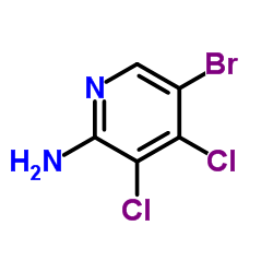5-bromo-3,4-dichloropyridin-2-amine结构式
