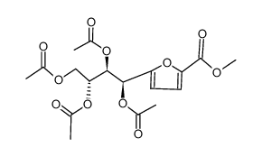 α-(methoxycarbonyl)-furfuryl carbinol acetate Structure
