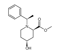 methyl (2R,4S)-4-hydroxy-1-((R)-1-phenylethyl)piperidine-2-carboxylate Structure