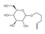 pent-4-enyl α,β-D-glucopyranoside Structure