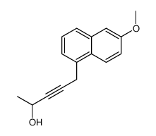 5-(6-methoxynaphthalen-1-yl)pent-3-yn-2-ol结构式