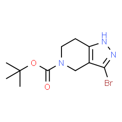 3-溴-6,7-二氢-1H-吡唑并[4,3-c]吡啶-5(4H)-羧酸叔丁酯结构式