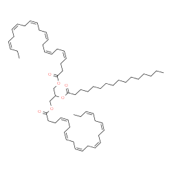 1,3-Didocosahexaenoyl-2-Palmitoyl Glycerol结构式