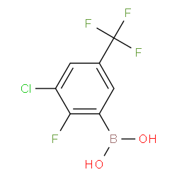 (3-Chloro-2-fluoro-5-(trifluoromethyl)phenyl)boronic acid structure
