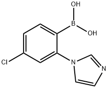 4-Chloro-2-(1H-imidazol-1-yl)phenylboronic acid结构式