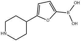 5-(Piperidin-4-yl)furan-2-boronic acid Structure