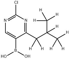 2-Chloro-4-(iso-butyl-d9)-pyrimidine-5-boronic acid结构式