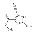 1H-Imidazole-4-carboxylicacid,2-amino-5-cyano-,methylester(9CI) structure