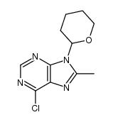 6-chloro-8-methyl-9-(tetrahydro-2H-pyran-2-yl)-9H-purine Structure